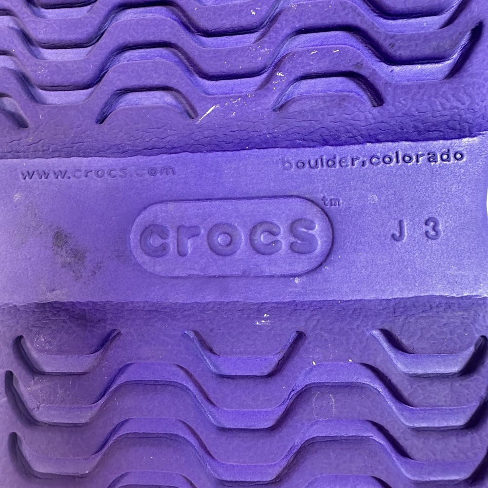Crocs Electro Clogs Youth Girls SZ 3 Purple Pink Lightweight Casual Water Shoes - Picture 8 of 8